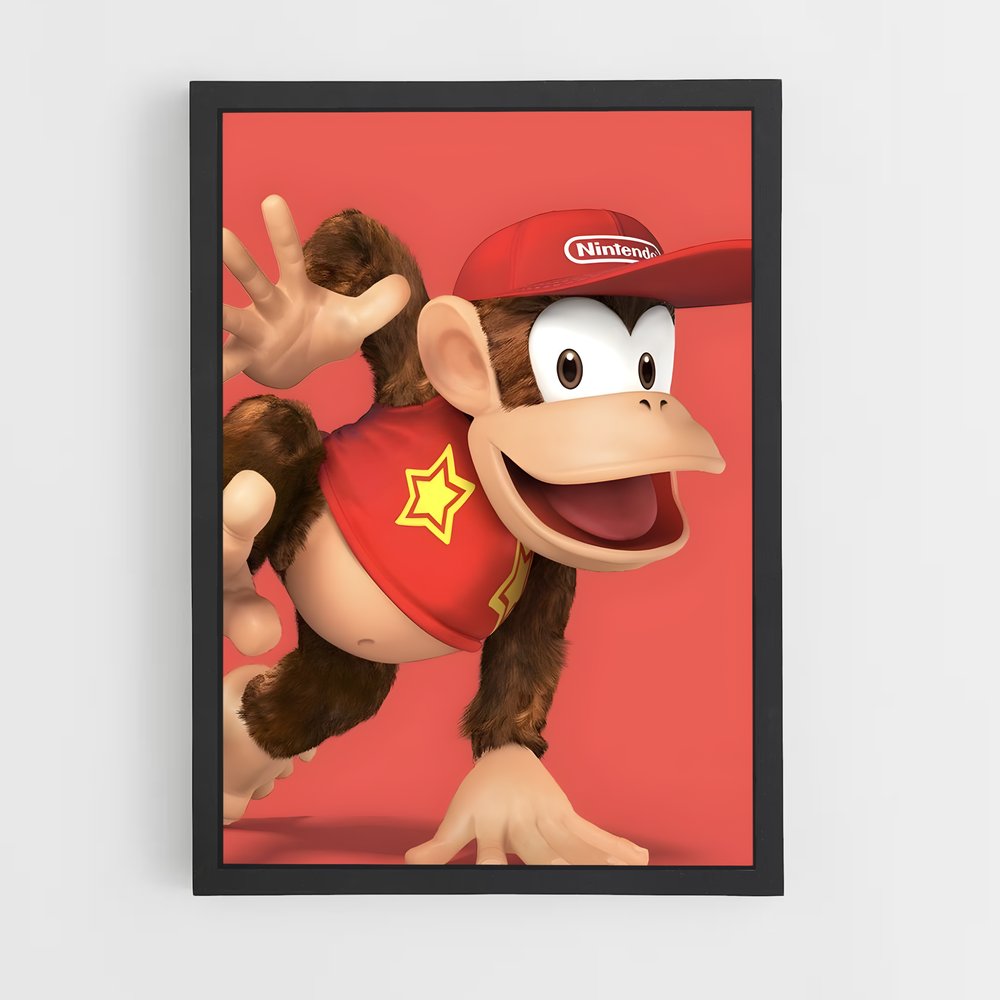 Poster Diddy kong – affiche Mario (vue 2)